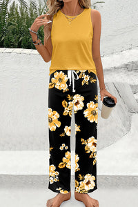 Willluxe® Tank Top & Floral Lounge Pants Set