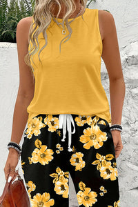Willluxe® Tank Top & Floral Lounge Pants Set