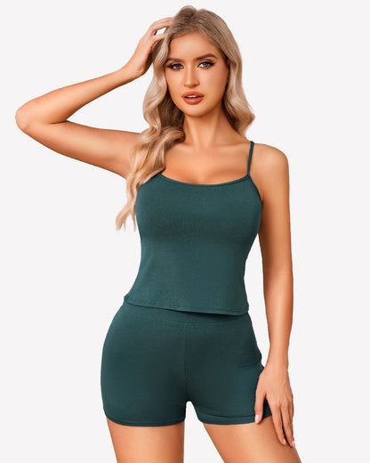 Sheer Back Heart Lace Pajama Set