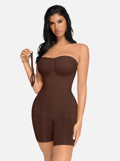 Willluxe Seamless Strapless Bodysuit with Removable Straps