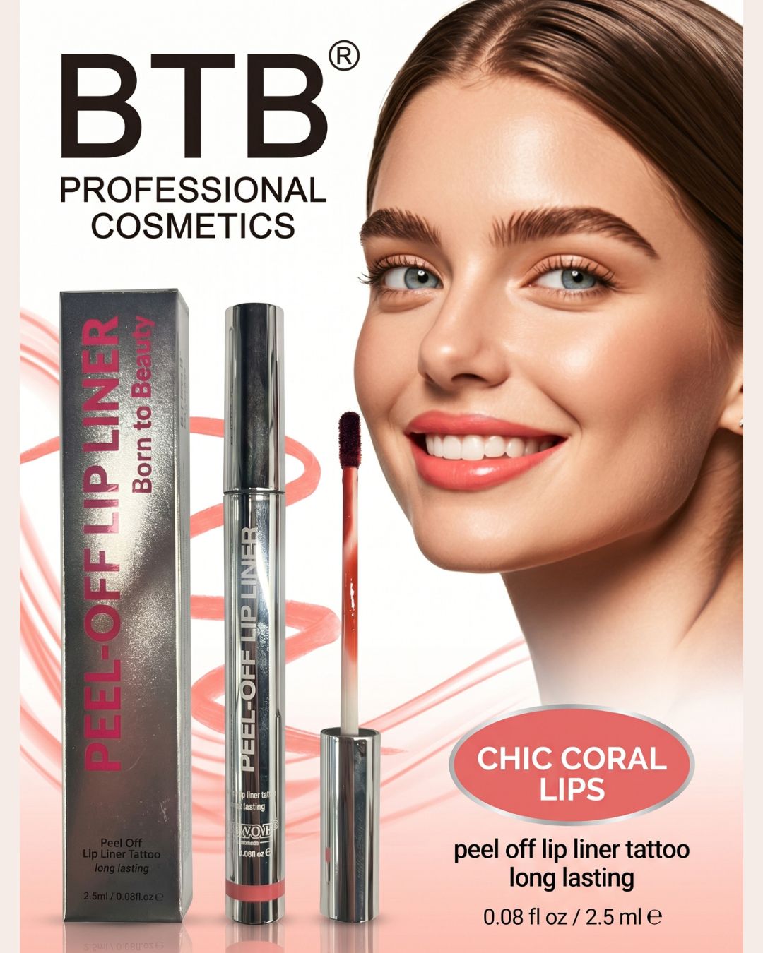 Willluxe® BTB Peel-Off Lip Liner/Lip Gloss 2.5ml