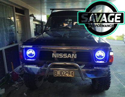7 Inch RAINBOW HALO Round LED Headlights *Savage Performance*