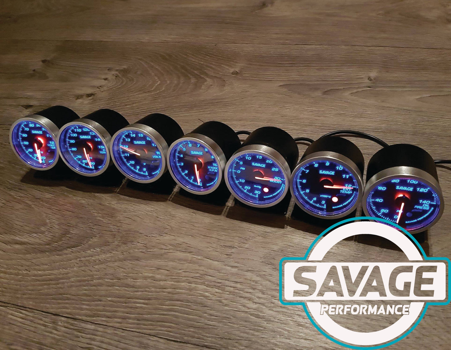 60mm Savage AFR Wideband (Air Fuel Ratio) Gauge 7 Colours *Savage Performance*