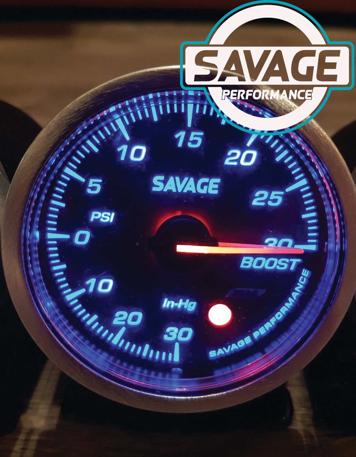 60mm Savage Boost Gauge PSI 7 Colours *Savage Performance*