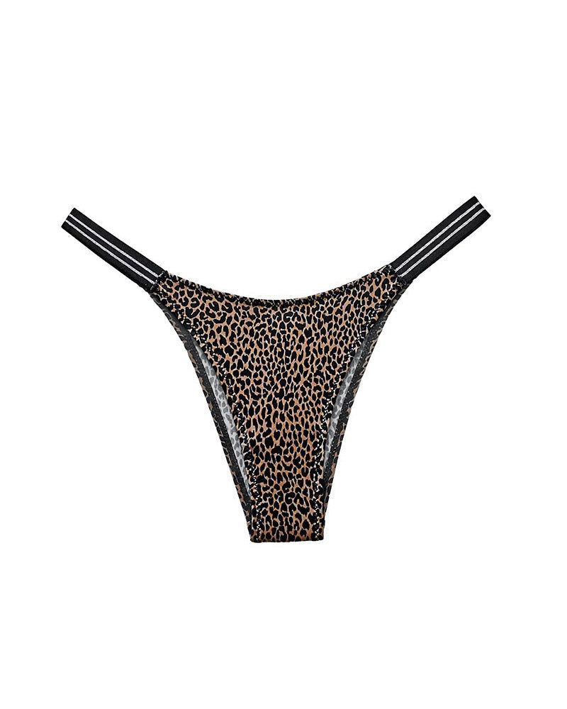 Willluxe® SparkleGlam – Seamless Leopard Print Bikini Thong