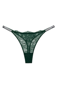 Willluxe® BlossomLace – Lace Thong with Sparkling Details