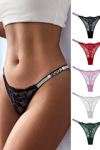 Willluxe® BlossomLace – Lace Thong with Sparkling Details
