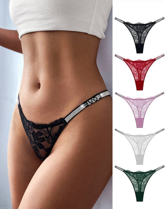WILLLUXE® BlossomLace – Lace Thong with Sparkling Details