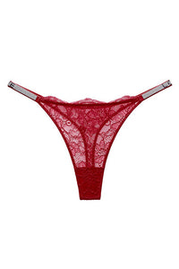 Willluxe® BlossomLace – Lace Thong with Sparkling Details