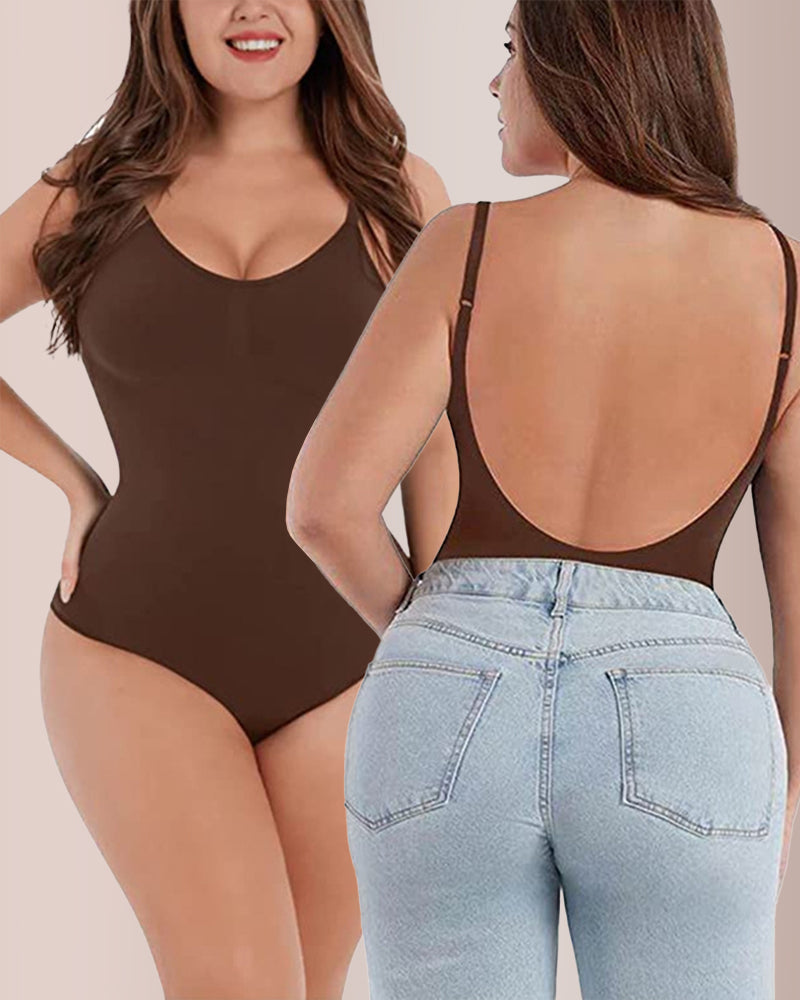 Willluxe® CurveFlex – Seamless Backless Full-Body Shaper Bodysuit