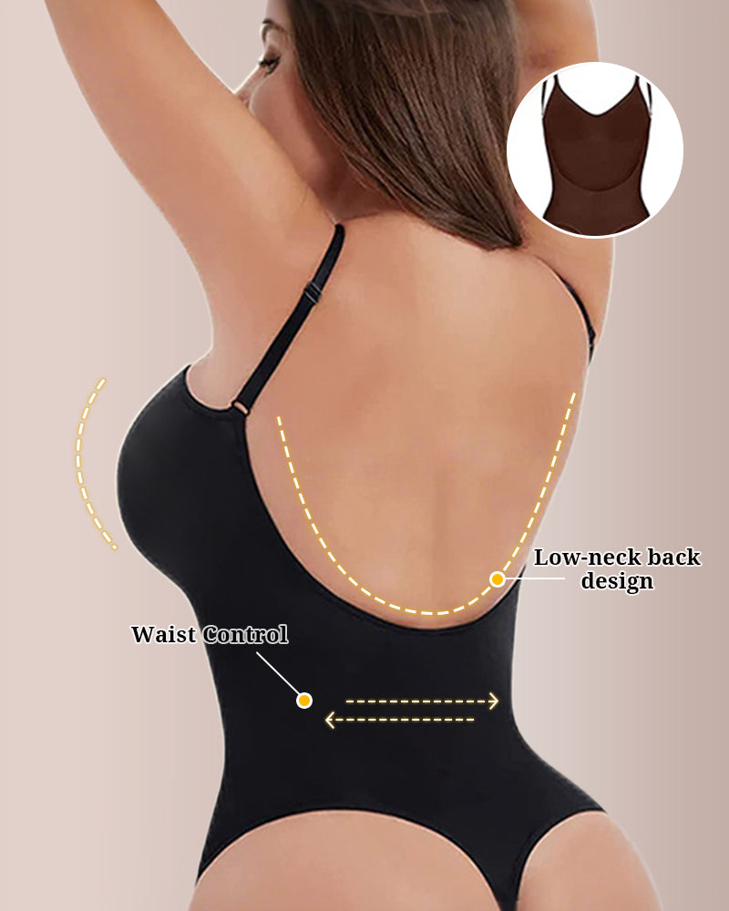 Willluxe® CurveFlex – Seamless Backless Full-Body Shaper Bodysuit
