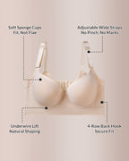 Willluxe® Push up Back Smoothing Shaping Bra