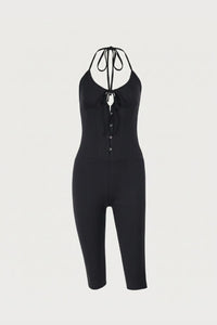 Willluxe® Halter Corset Capri Jumpsuit