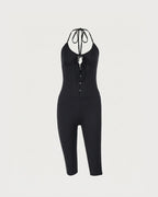 Willluxe® Halter Corset Capri Jumpsuit