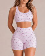 Willluxe® Shortcake Cherries Sports Bra