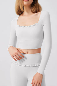 Willluxe® Ballet Ruffled Shaping Sports Top