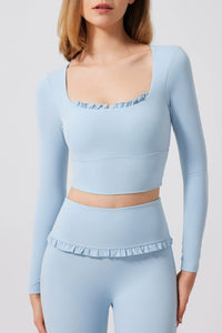 Willluxe® Ballet Ruffled Shaping Sports Top