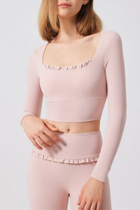 Willluxe® Ballet Ruffled Shaping Sports Top