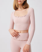Willluxe® Ballet Ruffled Shaping Sports Top