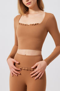 Willluxe® Ballet Ruffled Shaping Sports Top