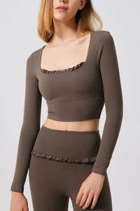 Willluxe® Ballet Ruffled Shaping Sports Top