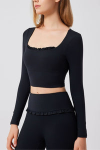Willluxe® Ballet Ruffled Shaping Sports Top