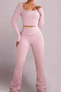 Willluxe® Ballet Ruffled Shaping Sports Top