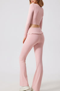 Willluxe® Ballet Ruffled Shaping Sports Top