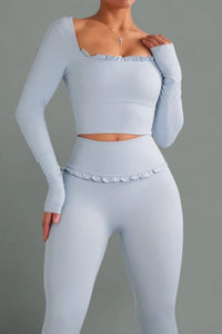 Willluxe® Ballet Ruffled Shaping Sports Top