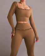 Willluxe® Ballet Ruffled Shaping Sports Top