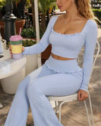 Willluxe® Ballet Ruffled Shaping Sports Top