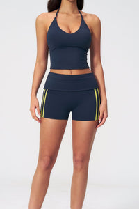 Willluxe® Halter V-Neck Sports Tank with Built-In Bra