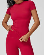 Willluxe® Quick-Dry Yoga Running Short Sleeve Top