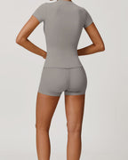 Willluxe® Quick-Dry Yoga Running Short Sleeve Top