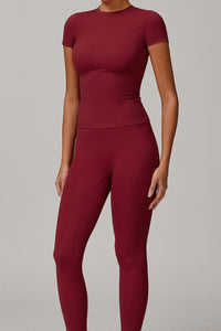 Willluxe® Quick-Dry Yoga Running Short Sleeve Top