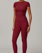 Willluxe® Quick-Dry Yoga Running Short Sleeve Top