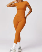 Willluxe® Quick-Dry Yoga Running Short Sleeve Top