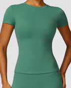 Willluxe® Quick-Dry Yoga Running Short Sleeve Top