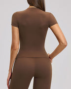 Willluxe® Quick-Dry Yoga Running Short Sleeve Top