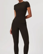 Willluxe® Quick-Dry Yoga Running Short Sleeve Top