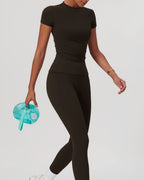 Willluxe® Quick-Dry Yoga Running Short Sleeve Top