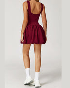 Willluxe® Athletic Tennis Dress with Built-In Bodysuit