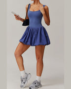 Willluxe® Athletic Tennis Dress with Built-In Bodysuit
