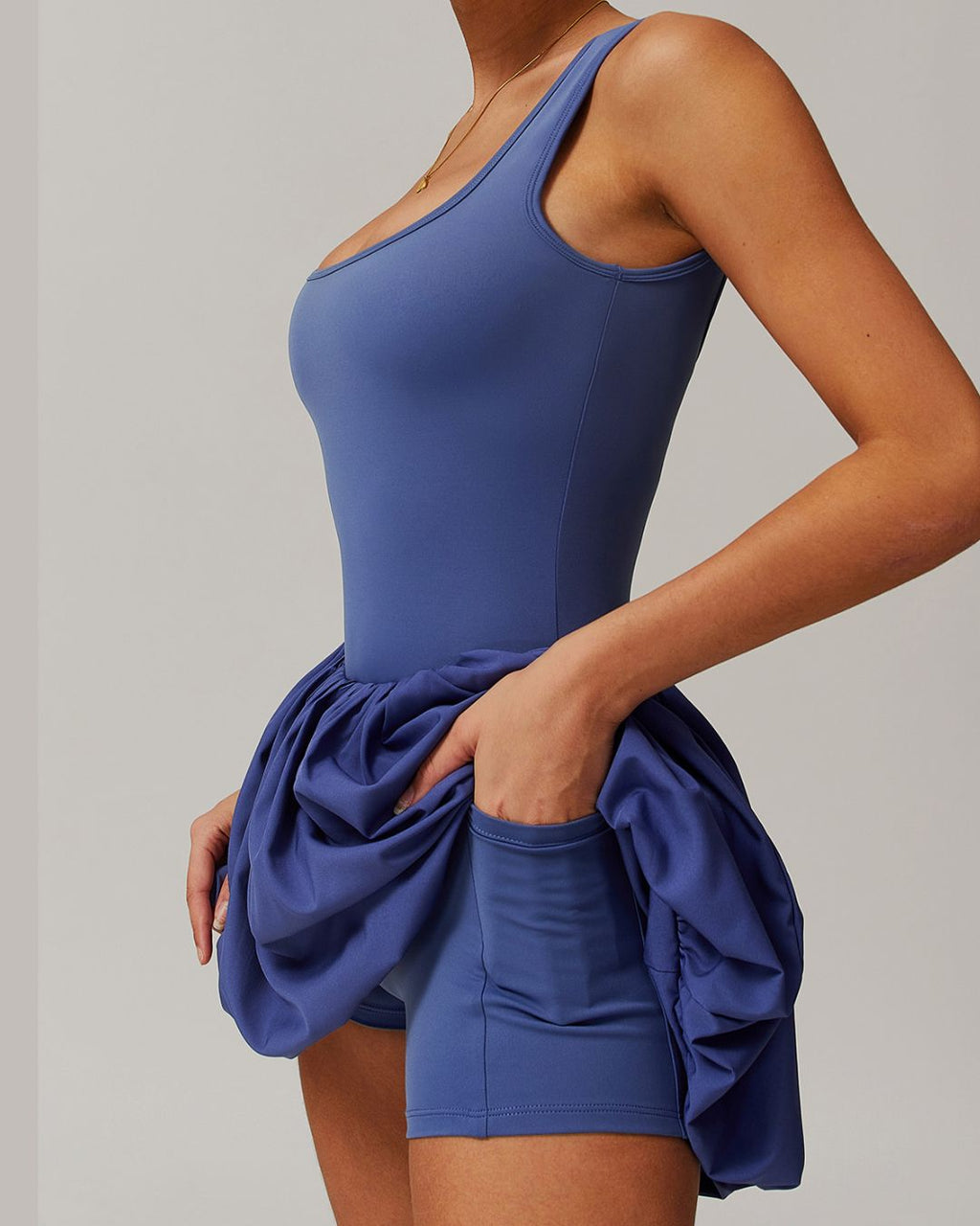 Willluxe® Athletic Tennis Dress with Built-In Bodysuit