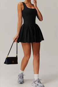 Willluxe® Athletic Tennis Dress with Built-In Bodysuit