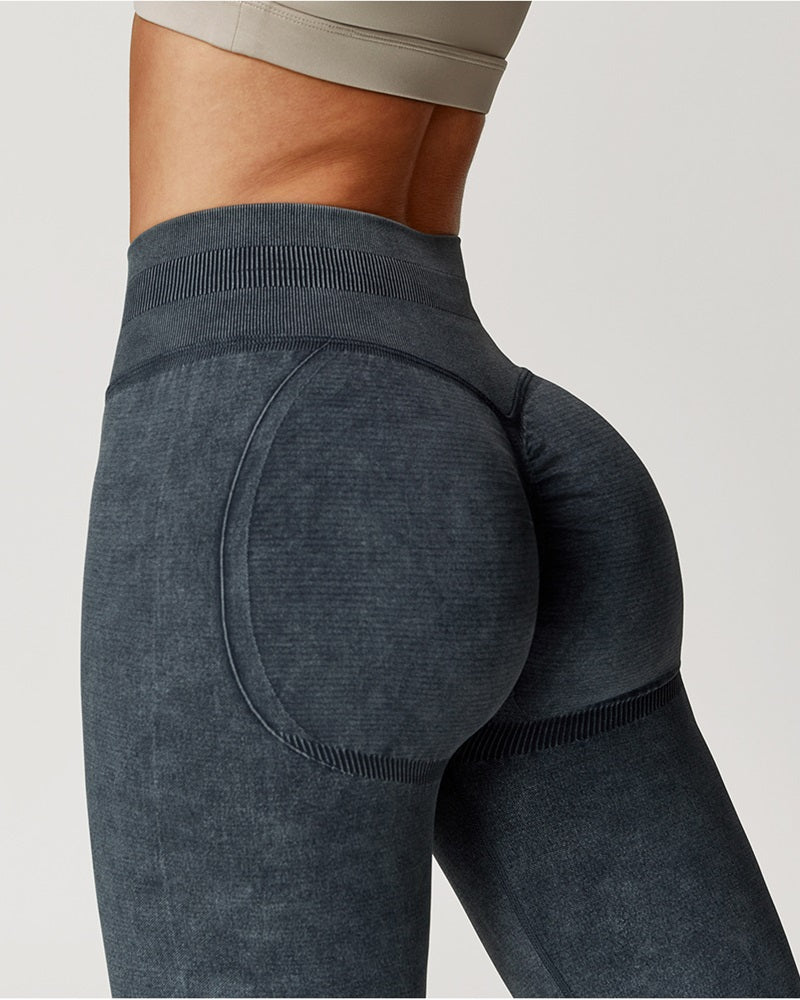 Willluxe® Washed High-Waisted Butt-Lifting Yoga Leggings