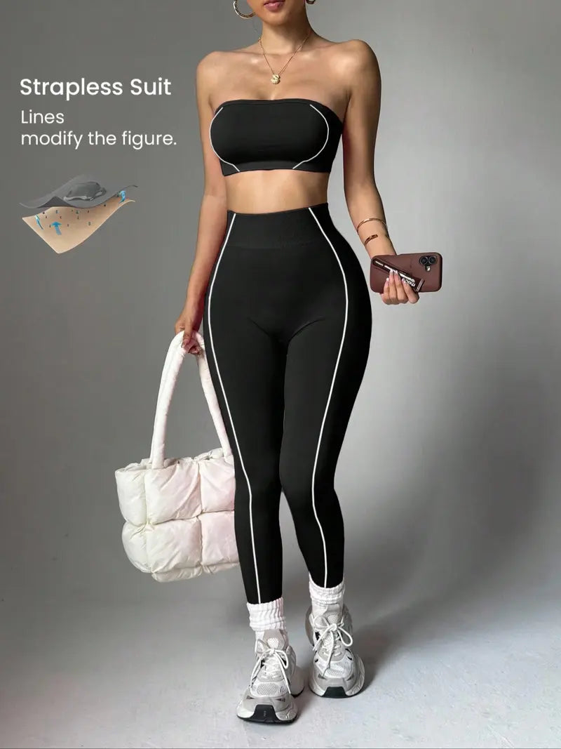 Willluxe® Seamless Sculpt Yoga Set-Crop Top & High Waist Leggings