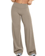 Willluxe® Breathable Ice Silk High-Waisted Straight Leg Yoga Pants
