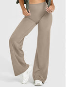 Willluxe® Breathable Ice Silk High-Waisted Straight Leg Yoga Pants