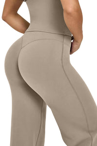 Willluxe® Breathable Ice Silk High-Waisted Straight Leg Yoga Pants